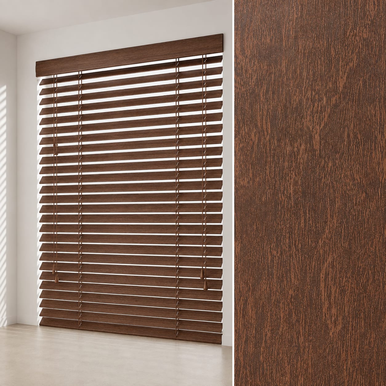 Wooden Blinds Choclate Brown