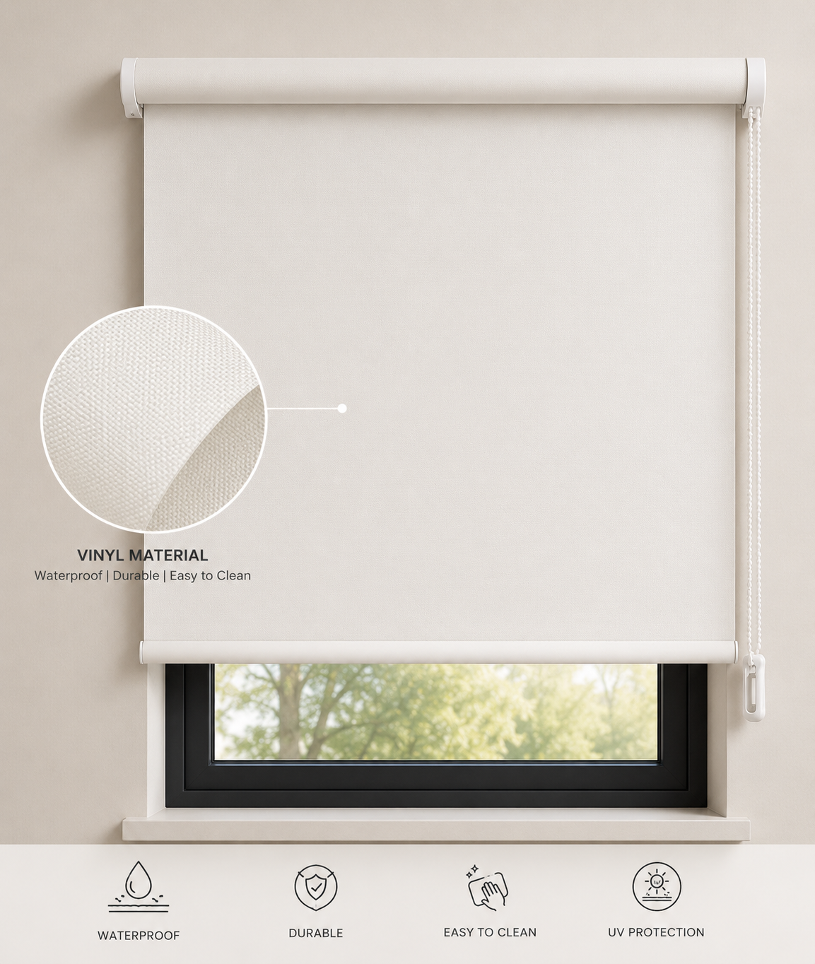 Roller Blinds Off White